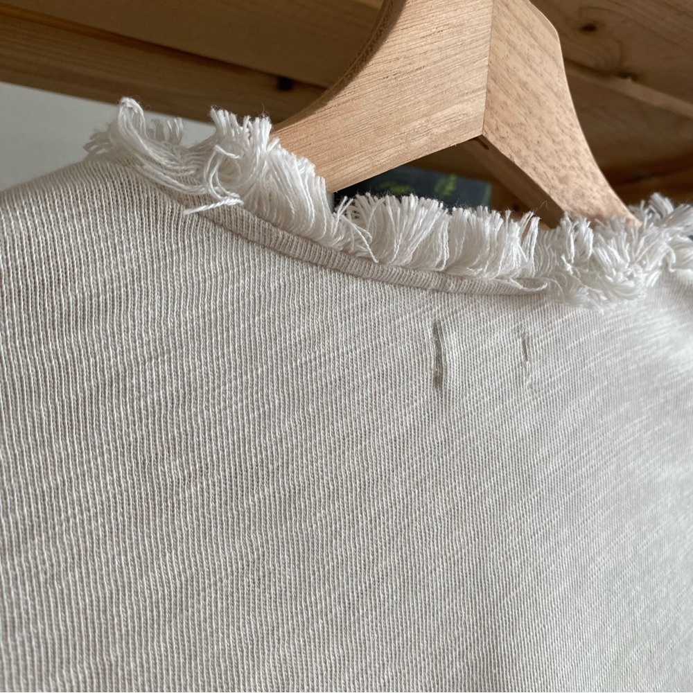 Spartina 449 Cream White Clara Convertible Fringe Cardigan Sweater XS - Picture 13 of 16